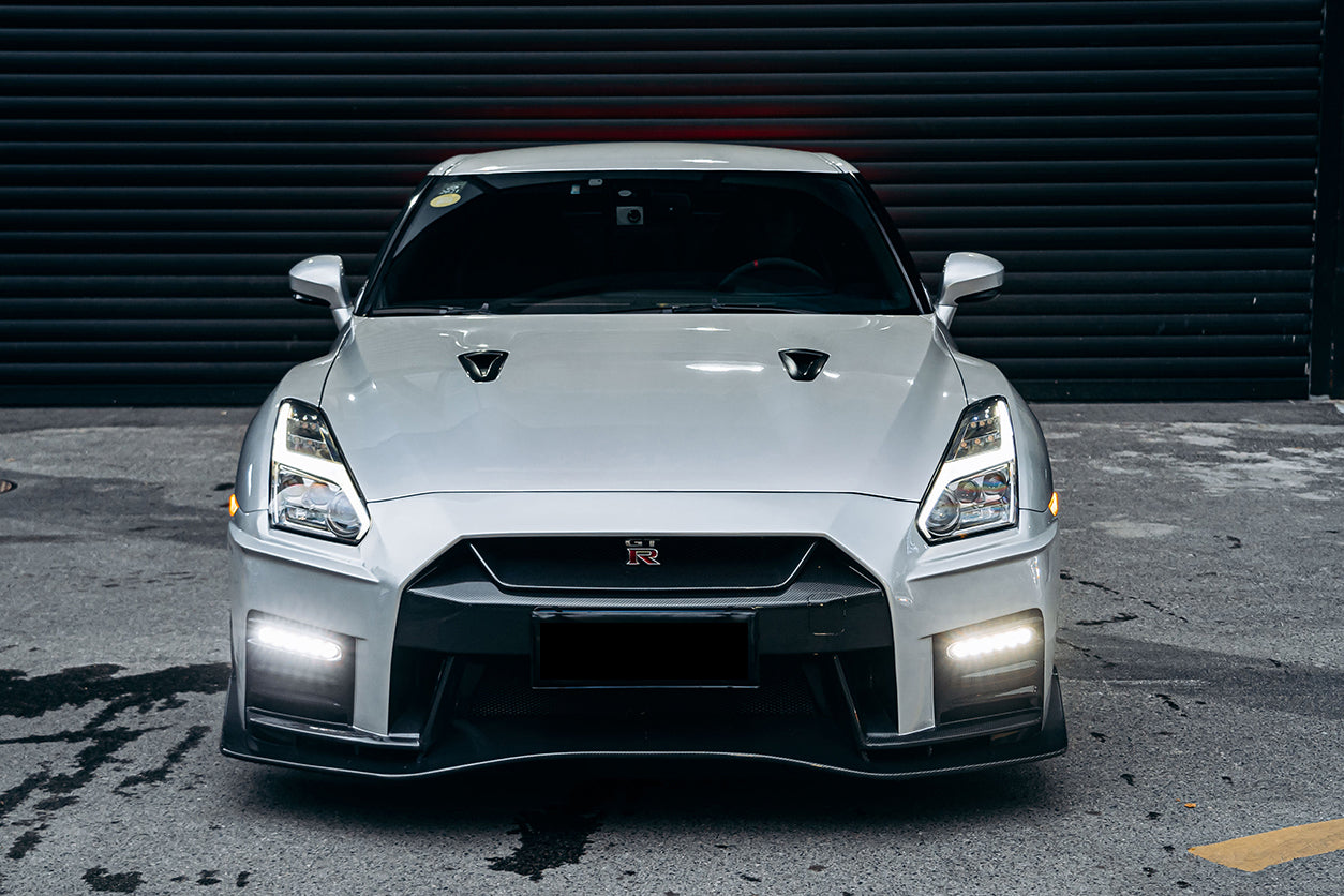 DarwinPRO 2017-2023 Nissan GTR R35 EBA NSM Style Partial Carbon Fiber Front Bumper