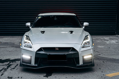 DarwinPRO 2017-2023 Nissan GTR R35 EBA NSM Style Partial Carbon Fiber Front Bumper