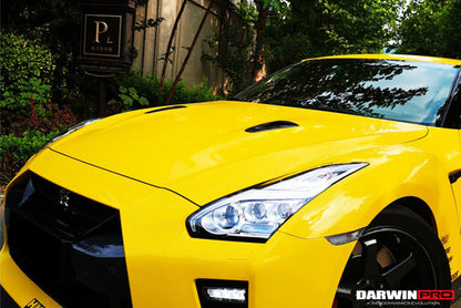 DarwinPRO 2008-2023 Nissan GTR R35 CBA DBA EBA Carbon Fiber Hood Scoop (4 PCS)