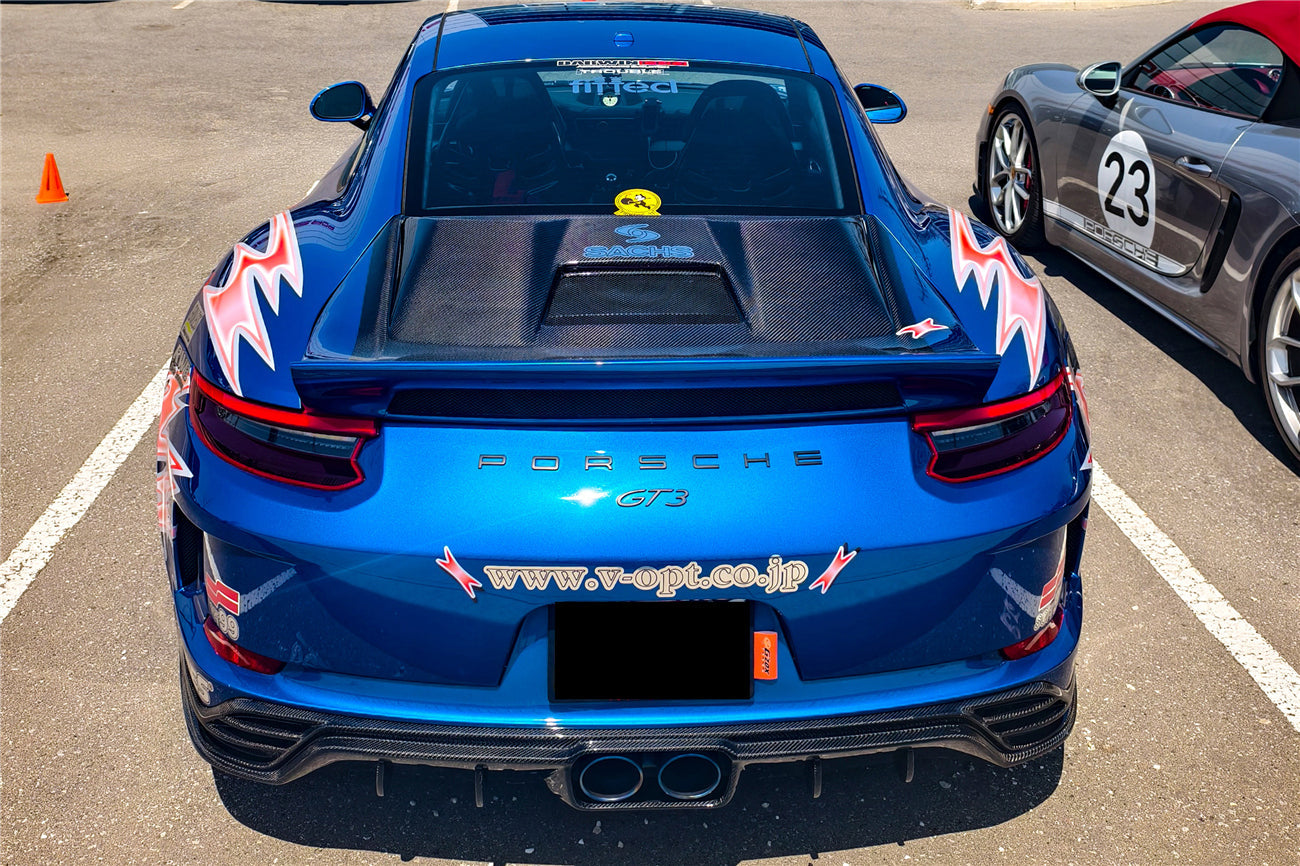 DarwinPRO 2017-2019 Porsche 911 991.2 GT3 Only BKSS Style Carbon Fiber Rear Lip Diffuser