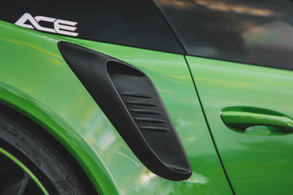 DarwinPRO Autoclave Carbon Fiber Quarter Panel Side Scoops | 2015-2019 Porsche 911 991.2 GT3RS Only