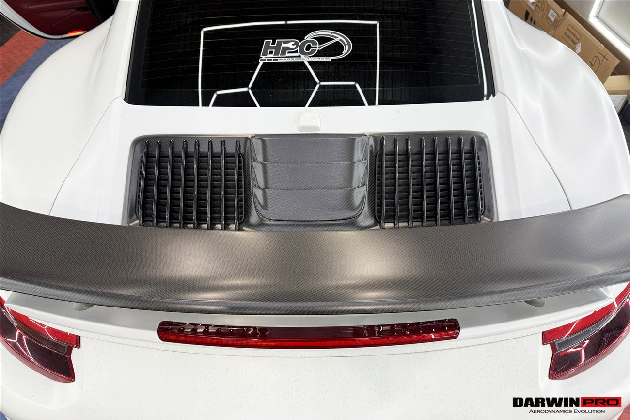 DarwinPRO 2016-2019 Porsche 911 991.2 Turbo S Carbon Fiber Engine Hood Vent