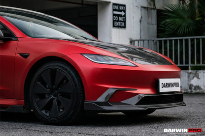 Borde delantero DarwinPRO 2024-2026 Tesla Model 3 Highland RWD AWD con diseño IMP de fibra de carbono (NO APTO PARA RENDIMIENTO)