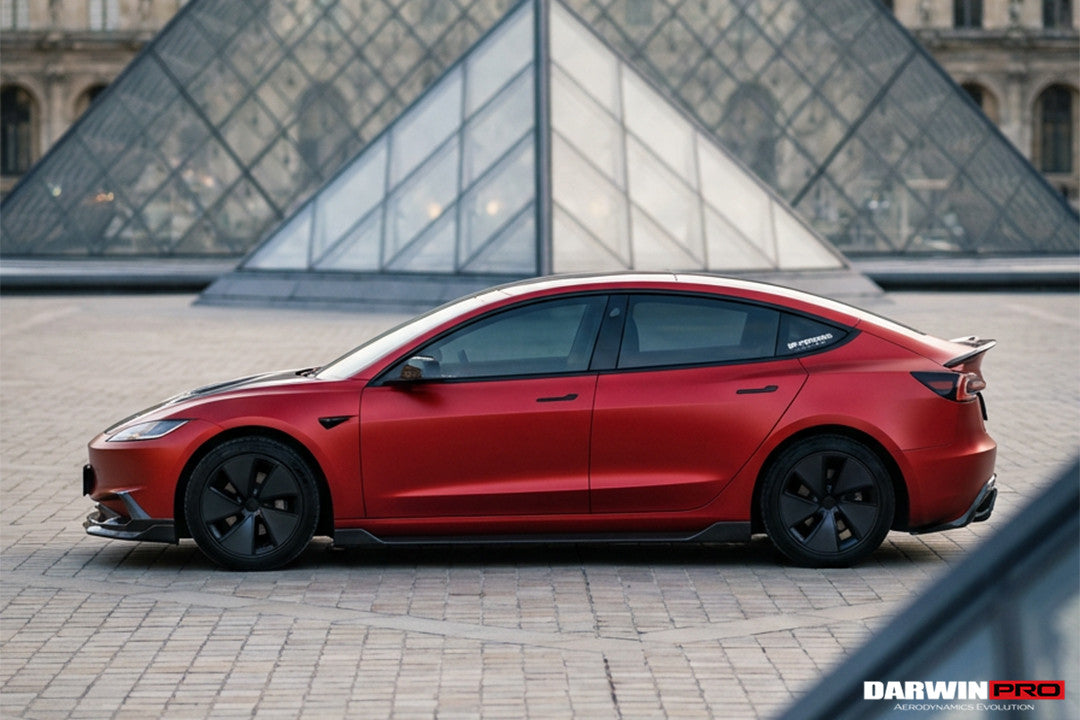 DarwinPRO 2017-2026 Tesla Model 3 IMP Performance Carbon Fiber Side Skirts With Under Board | Fits Model 3, Model 3 Highland RWD AWD, Performance