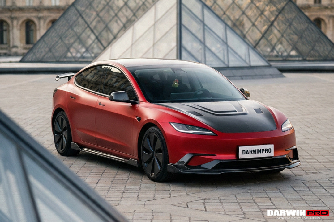 DarwinPRO 2017-2026 Tesla Model 3 IMP Performance Carbon Fiber Side Skirts With Under Board | Fits Model 3, Model 3 Highland RWD AWD, Performance