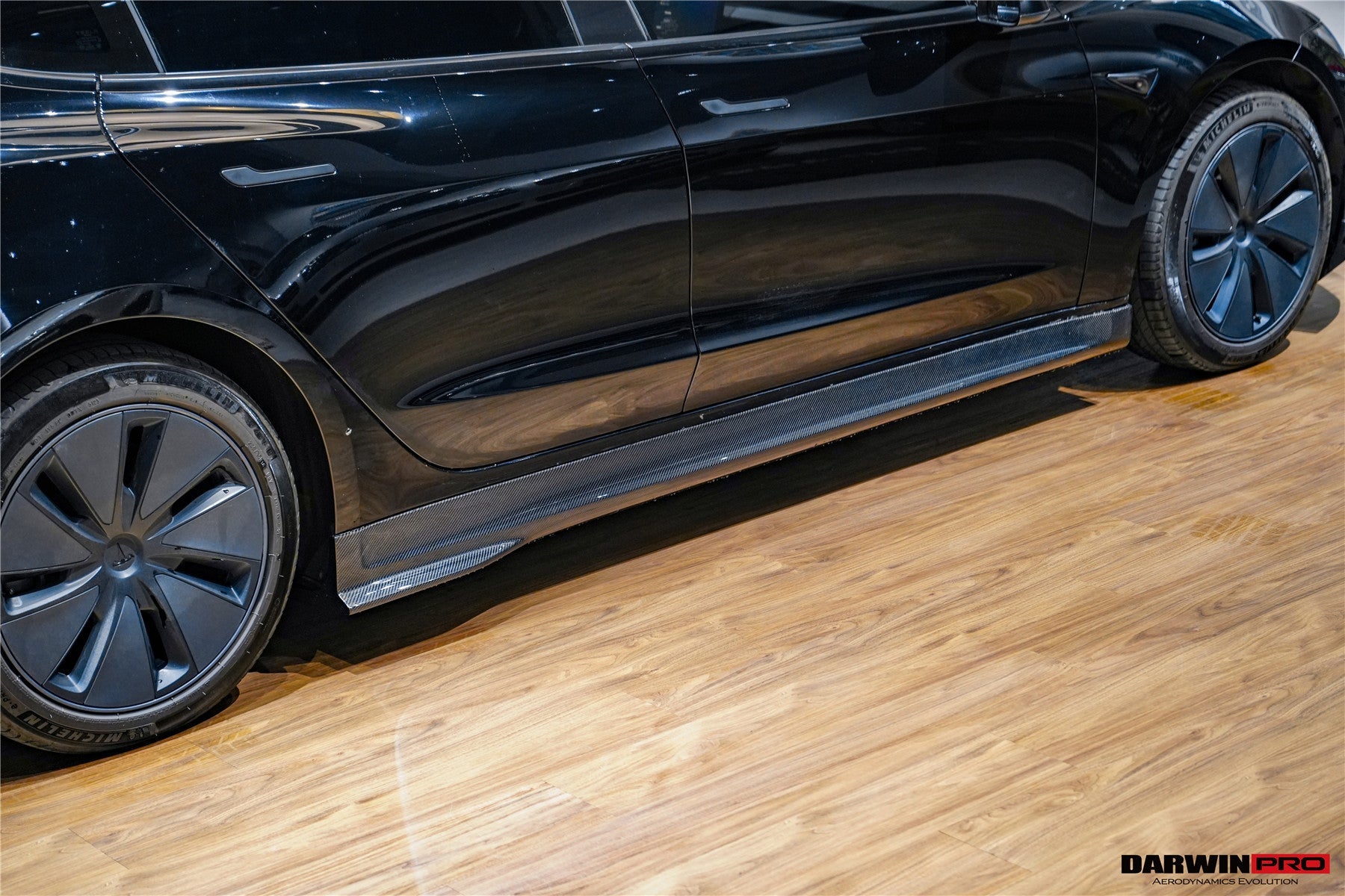 DarwinPRO 2017-2026 Tesla Model 3 IMP Performance Carbon Fiber Side Skirts | Fits Model 3, Model 3 Highland RWD AWD, Performance