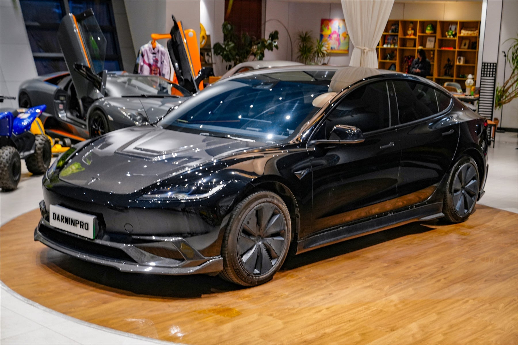 Kit de carrocería DarwinPRO 2024-2026 Tesla Model 3 Highland RWD AWD con diseño IMP de fibra de carbono
