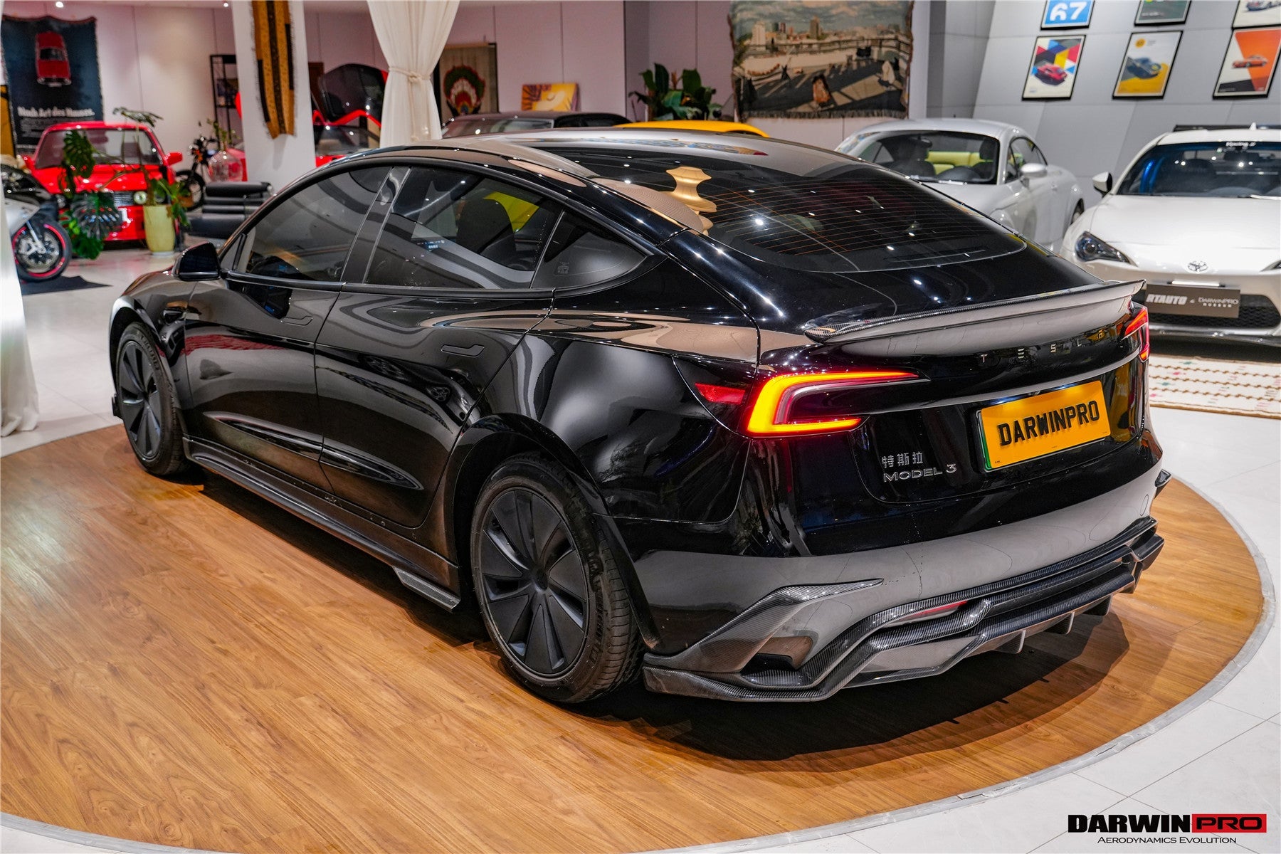 DarwinPRO 2017-2026 Tesla Model 3 IMP Performance Carbon Fiber Side Skirts | Fits Model 3, Model 3 Highland RWD AWD, Performance