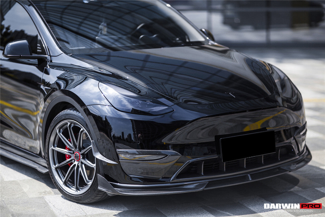 DarwinPRO 2020-2024 Tesla Model Y IMP Performance Carbon Fiber Front  Bumper Canards