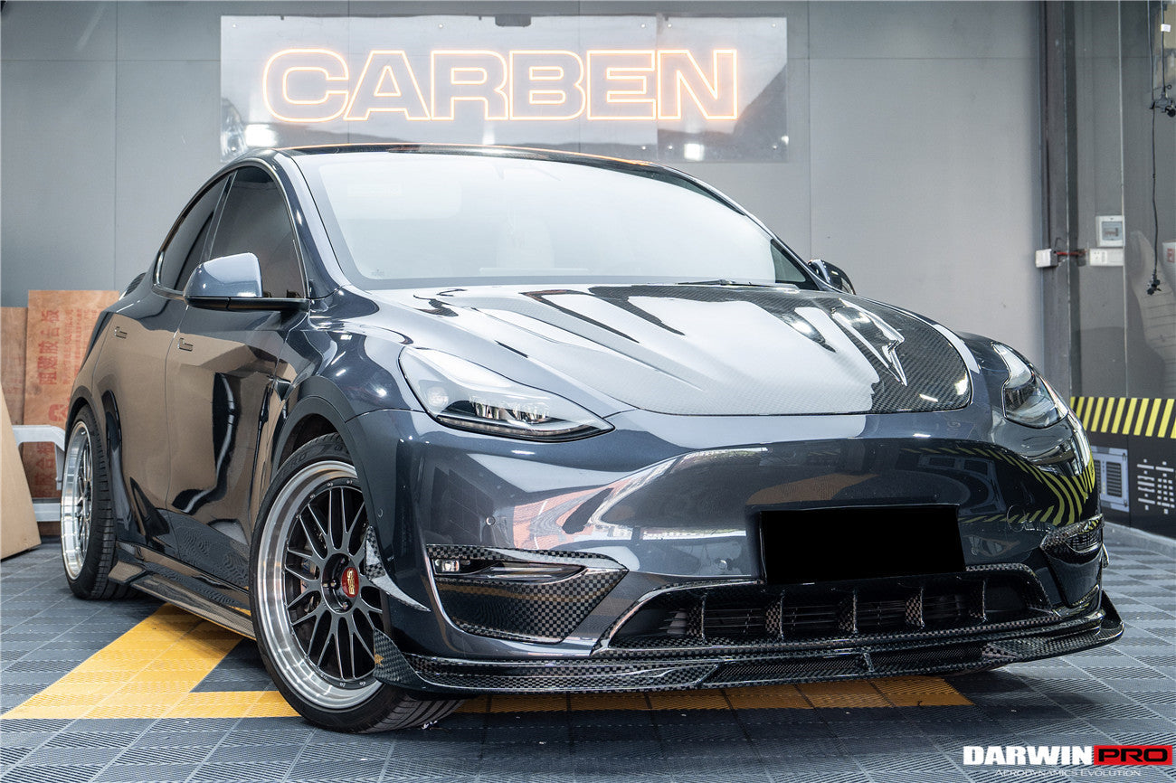 DarwinPRO IMP Performance Carbon Fiber Front Lip | 2020-2024 Tesla Model Y