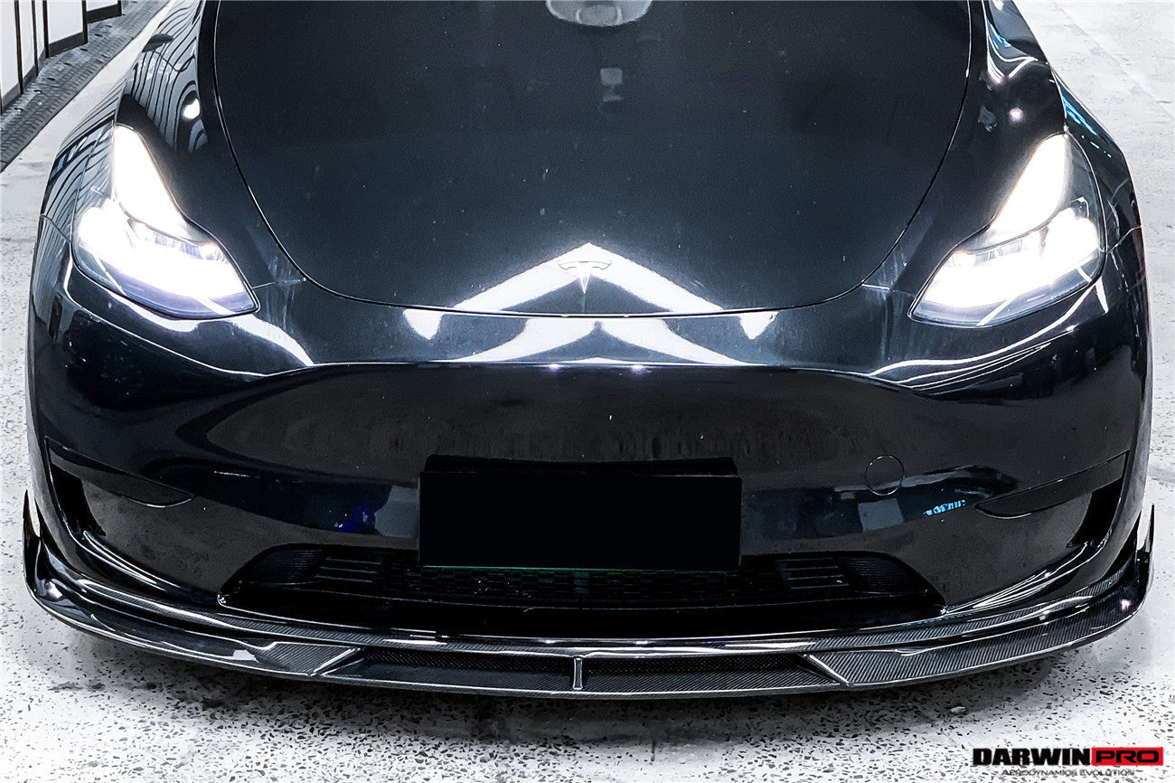 DarwinPRO IMP Performance Carbon Fiber Front Lip | 2020-2024 Tesla Model Y