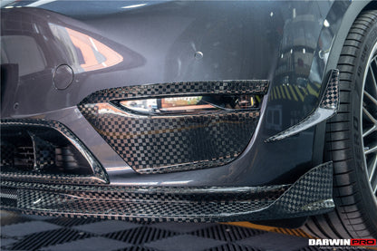 DarwinPRO 2020-2024 Tesla Model Y IMP Performance Carbon Fiber Front  Bumper Canards