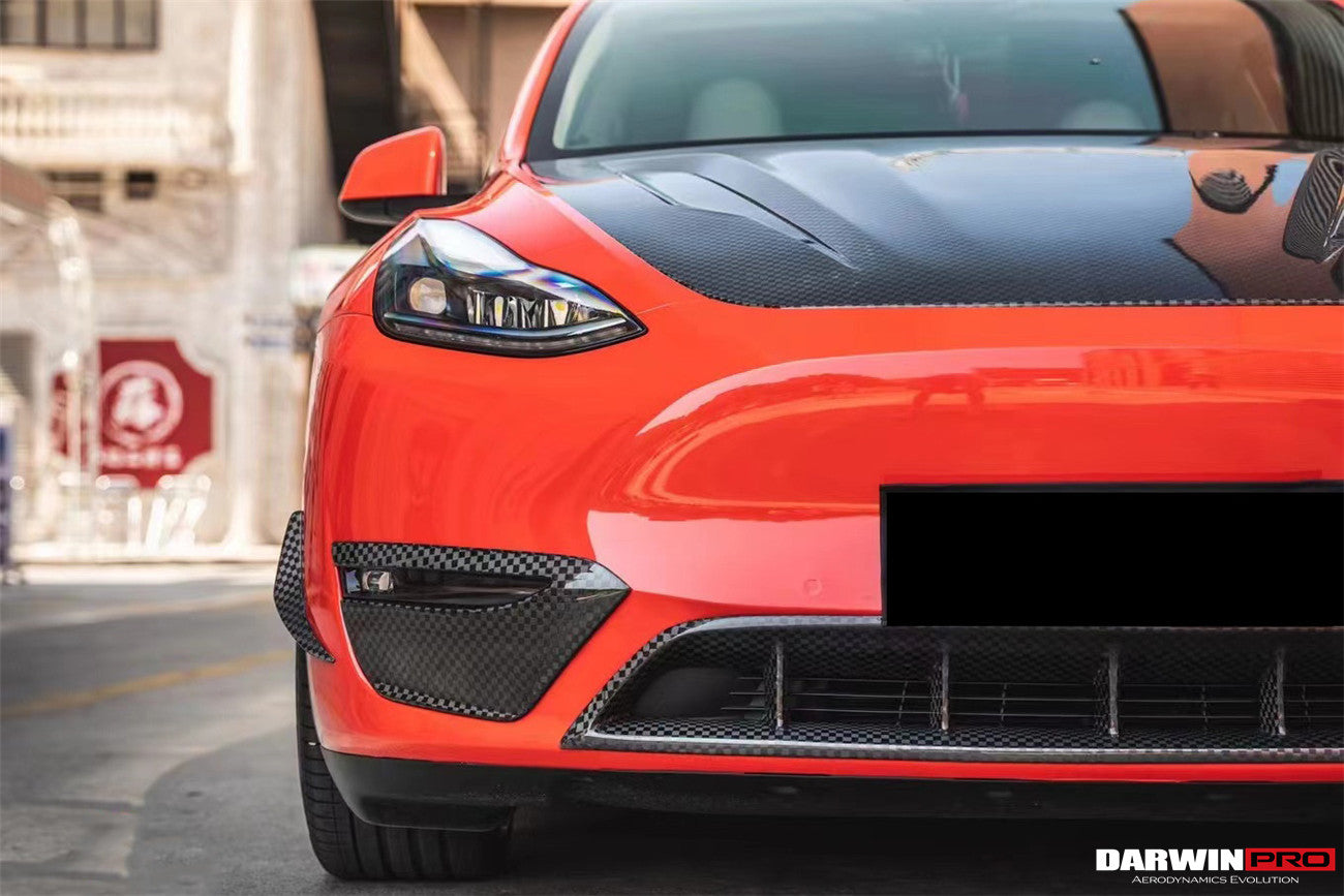 DarwinPRO IMP Performance Carbon Fiber Day Running Light Cover | 2020-2024 Tesla Model Y