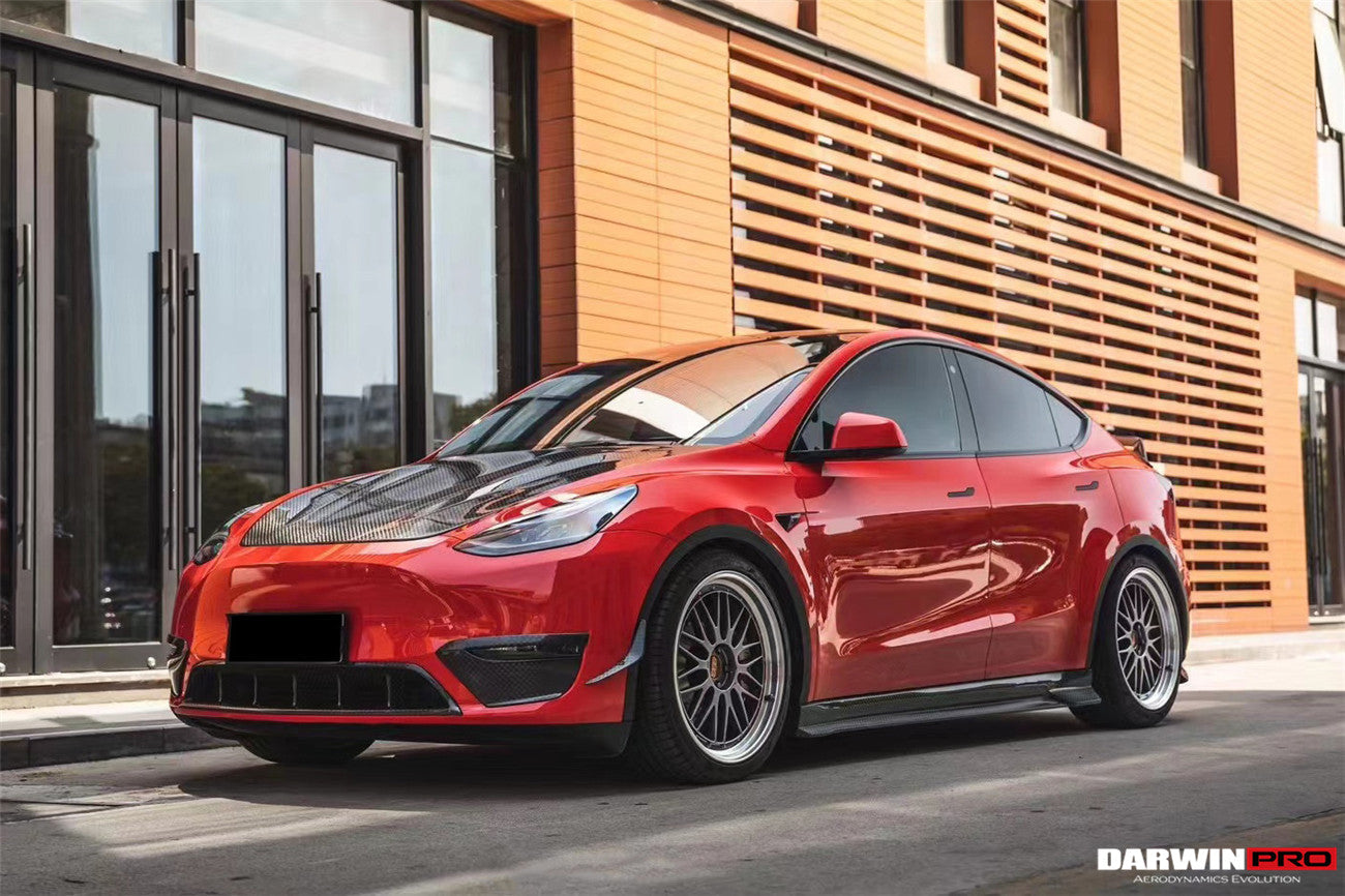 DarwinPRO 2020-2024 Tesla Model Y IMP Performance Carbon Fiber Front  Bumper Canards
