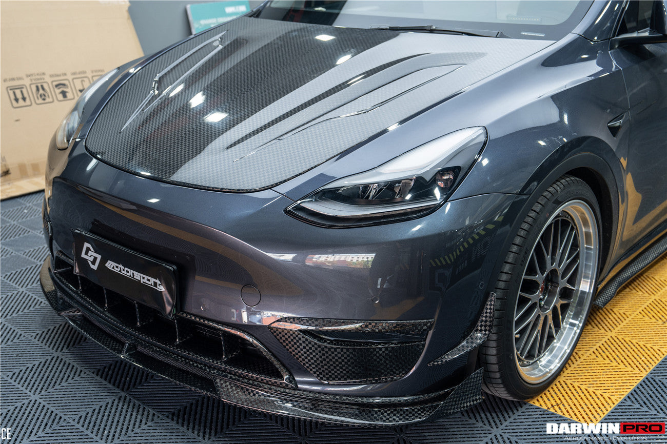 DarwinPRO IMP Performance Carbon Fiber Front Lip | 2020-2024 Tesla Model Y