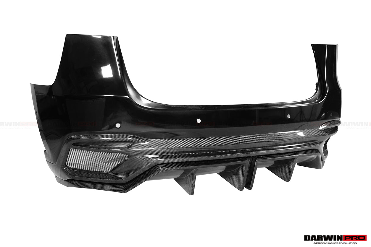 Parachoques trasero de fibra de carbono DarwinPRO 2020-2024 Tesla Model Y IMPII Performance Part