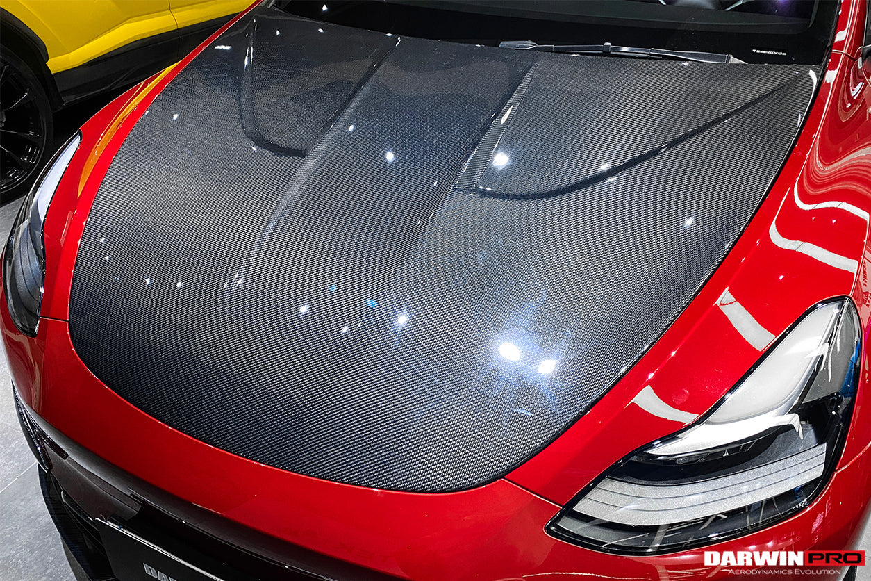 Capó de fibra de carbono DarwinPRO 2020-2024 Tesla Model Y IMP Performance