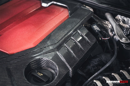 Reemplazo de cubierta de motor de fibra de carbono seca estilo OEM DarwinPRO 2019-2025 para Audi RS6 Avant C8 y RS7 C8 Quattro