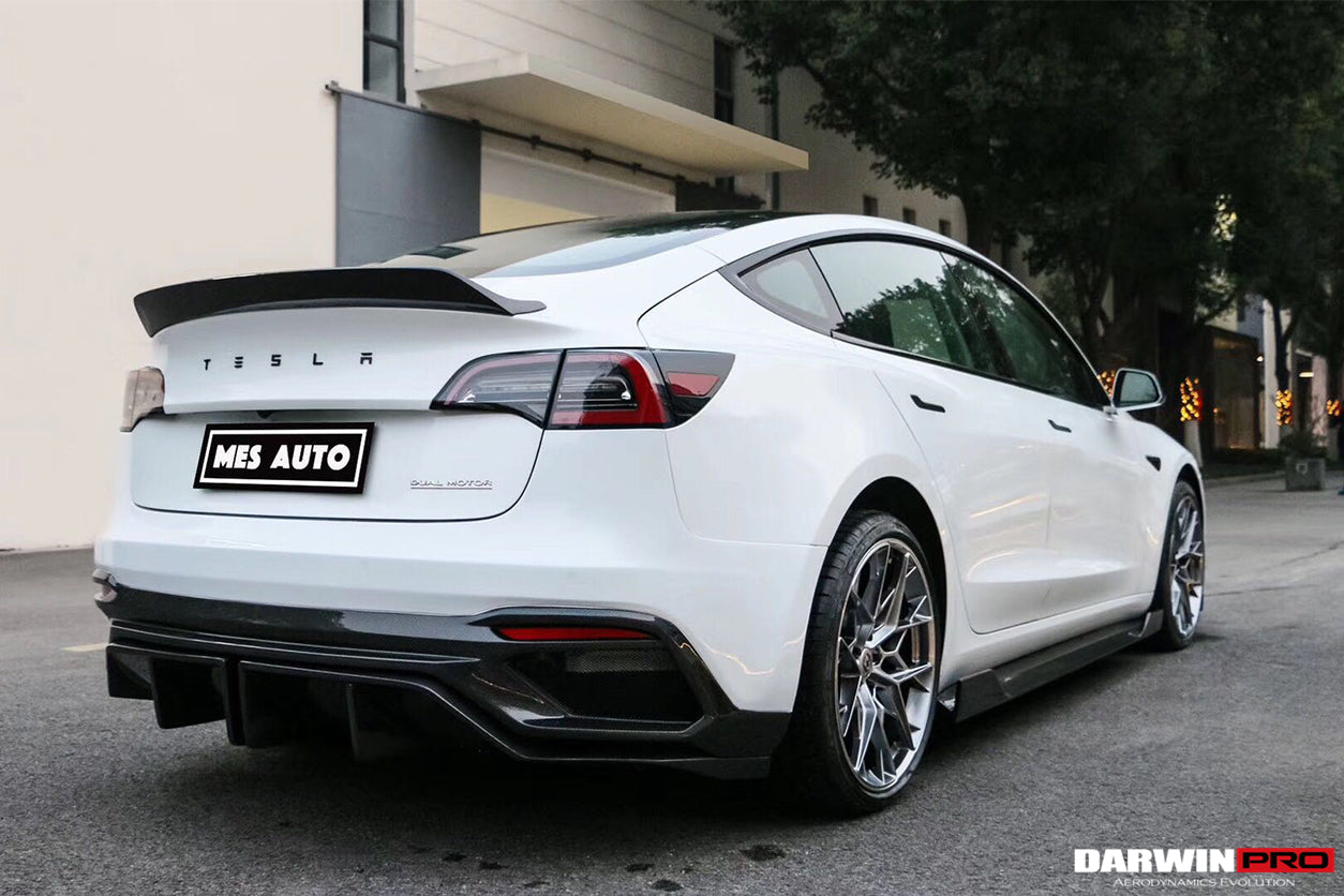 DarwinPRO 2017-2020 Tesla Model 3 IMP Performance Partial Carbon Fiber Rear Bumper