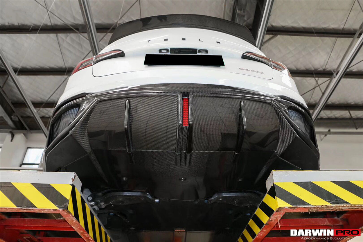DarwinPRO 2017-2020 Tesla Model 3 IMP Performance Partial Carbon Fiber Rear Bumper