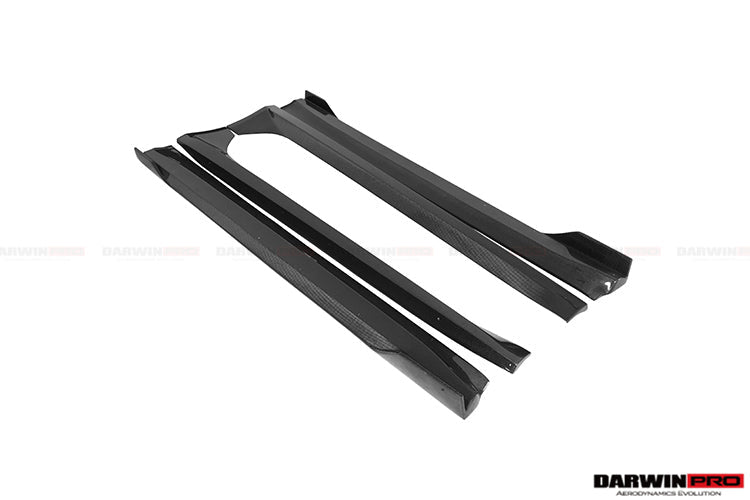 DarwinPRO 2017-2026 Tesla Model 3 IMP Performance Carbon Fiber Side Skirts With Under Board | Fits Model 3, Model 3 Highland RWD AWD, Performance