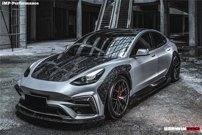 DarwinPRO 2021-2023 Tesla Model 3 IMP Performance Partial Carbon Fiber Full Body Kit
