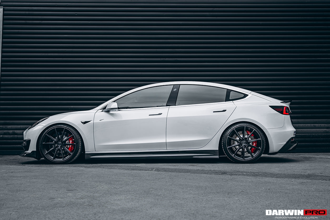 DarwinPRO 2017-2026 Tesla Model 3 IMP Performance Carbon Fiber Side Skirts | Fits Model 3, Model 3 Highland RWD AWD, Performance