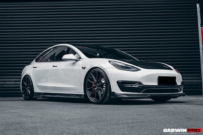 DarwinPRO 2017-2026 Tesla Model 3 IMP Performance Carbon Fiber Side Skirts | Fits Model 3, Model 3 Highland RWD AWD, Performance