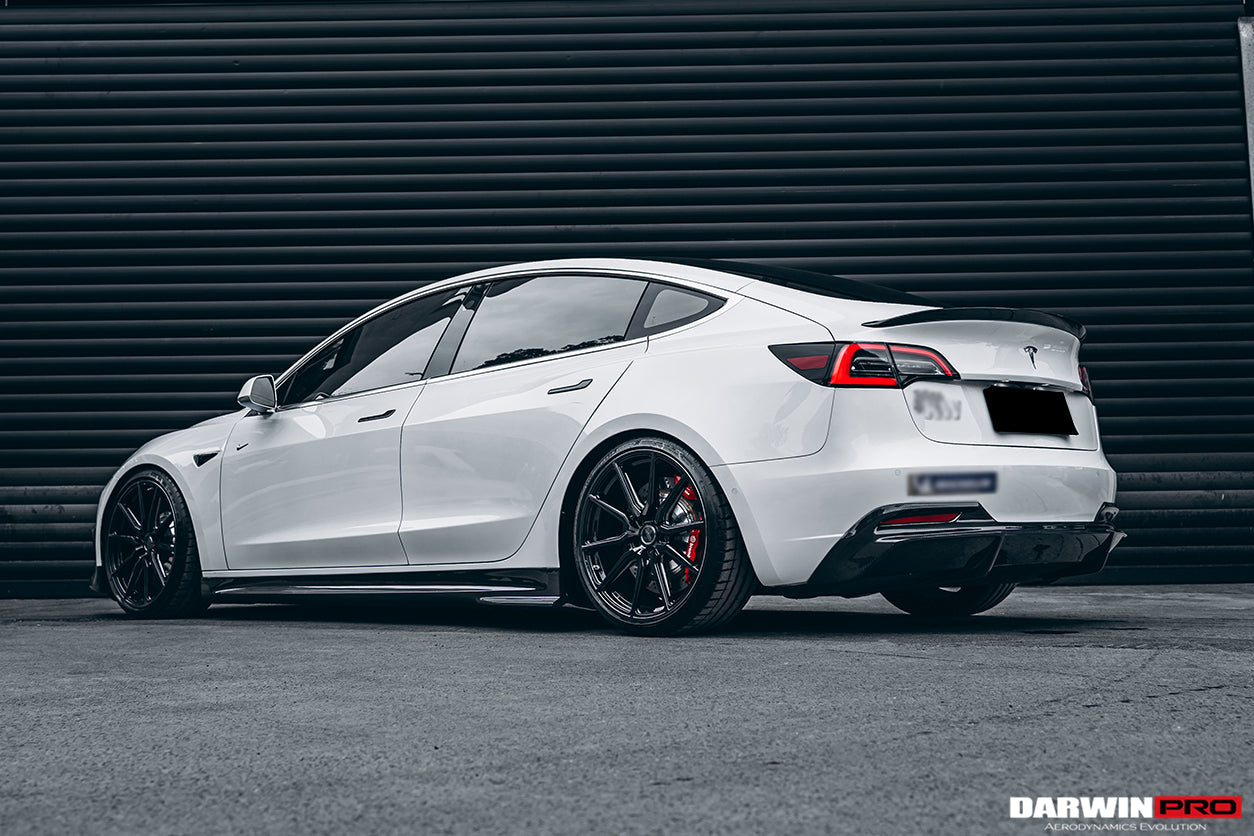 DarwinPRO 2017-2026 Tesla Model 3 IMP Performance Carbon Fiber Side Skirts | Fits Model 3, Model 3 Highland RWD AWD, Performance
