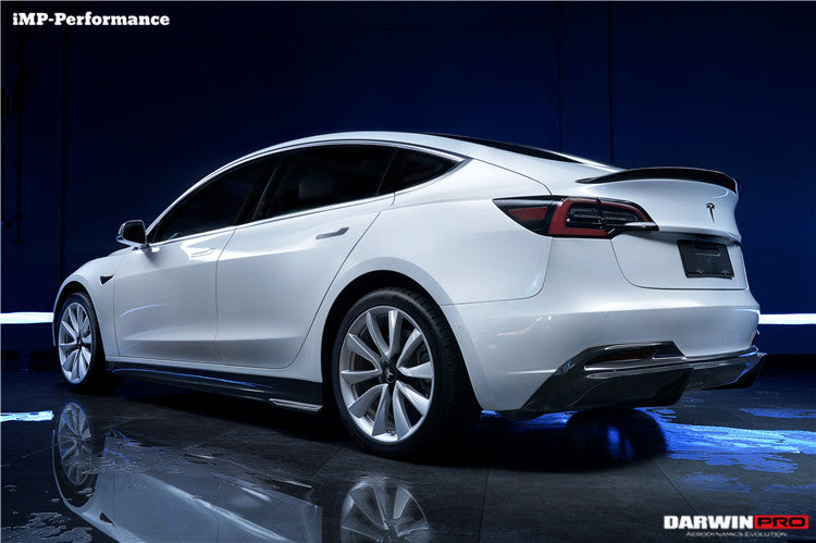 DarwinPRO 2017-2026 Tesla Model 3 IMP Performance Carbon Fiber Side Skirts | Fits Model 3, Model 3 Highland RWD AWD, Performance