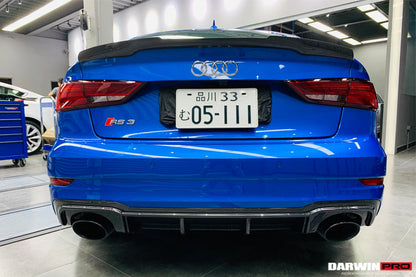 DarwinPRO 2017-2020 Audi RS3 8V.2 Sedan Only OE Style Carbon Fiber Rear Diffuser