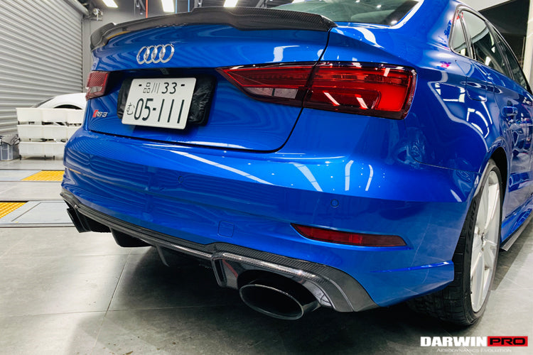 DarwinPRO 2017-2020 Audi RS3 8V.2 Sedan Only OE Style Carbon Fiber Rear Diffuser
