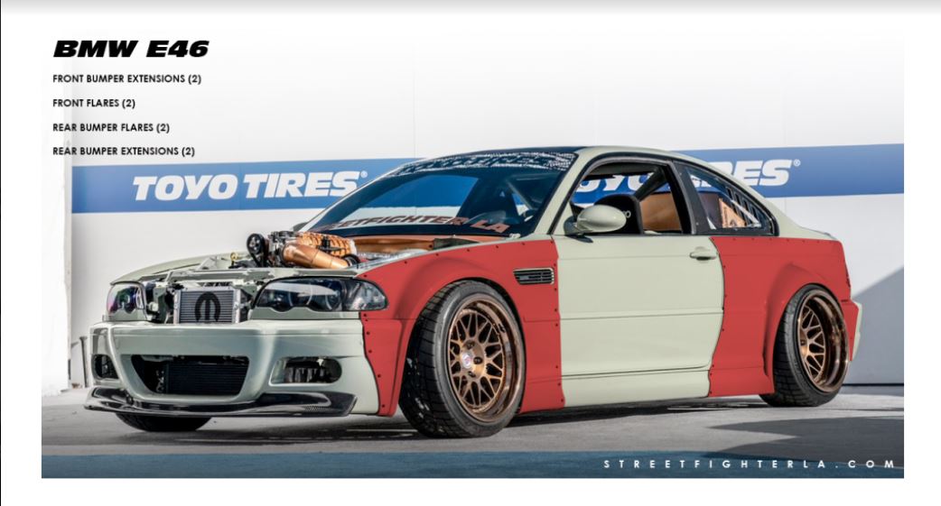 Streetfighter LA Wide Body Kit (BMW E46)