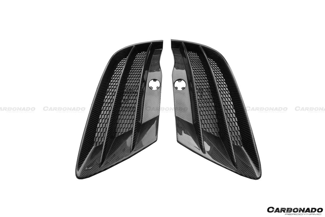 Carbonado 2009-2015 Audi R8 Coupe Spyder OE Style Front Bumper Vents
