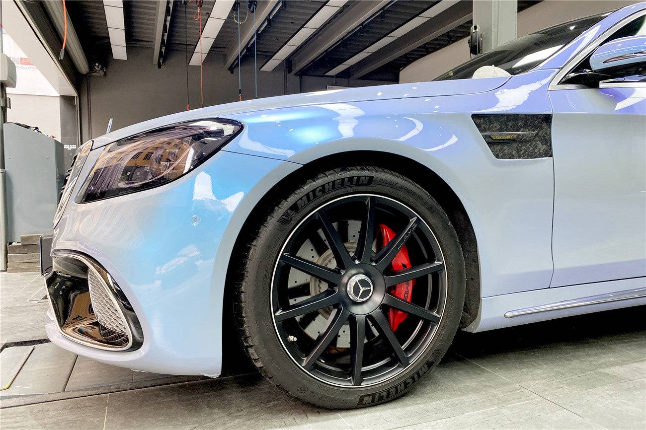 Guardabarros estilo Carbonado 2017-2020 Mercedes Benz S63 AMG W222.2 Sedan MSY