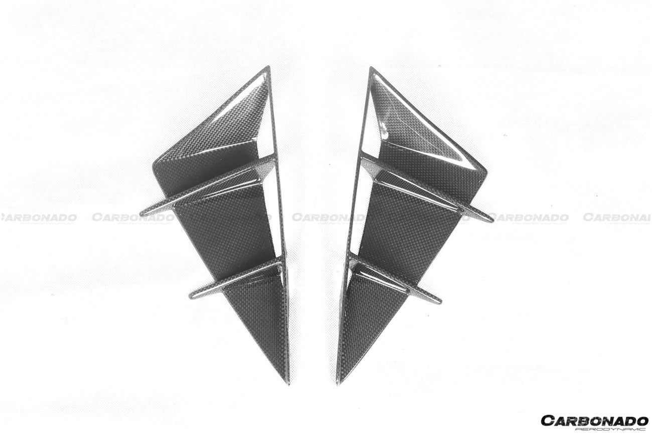 Ventilaciones de parachoques trasero de fibra de carbono secas estilo Ferrari 812 Superfast GTS MSY Carbonado 2017-2026
