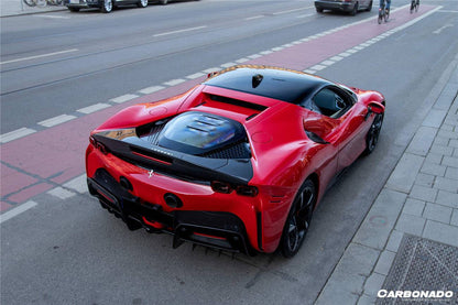 Alerón de maletero de fibra de carbono estilo Ferrari SF90 Stradale AV Carbonado 2020-UP