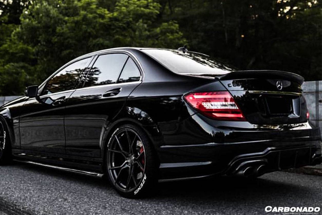 Faldón trasero de fibra de carbono estilo Mercedes Benz W204 C63 AMG RZ Carbonado 2012-2014