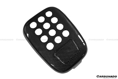 Carbonado Dry Carbon Fiber Rear Black Light Cover | 2015-2020 Ferrari 488 GTB Spider
