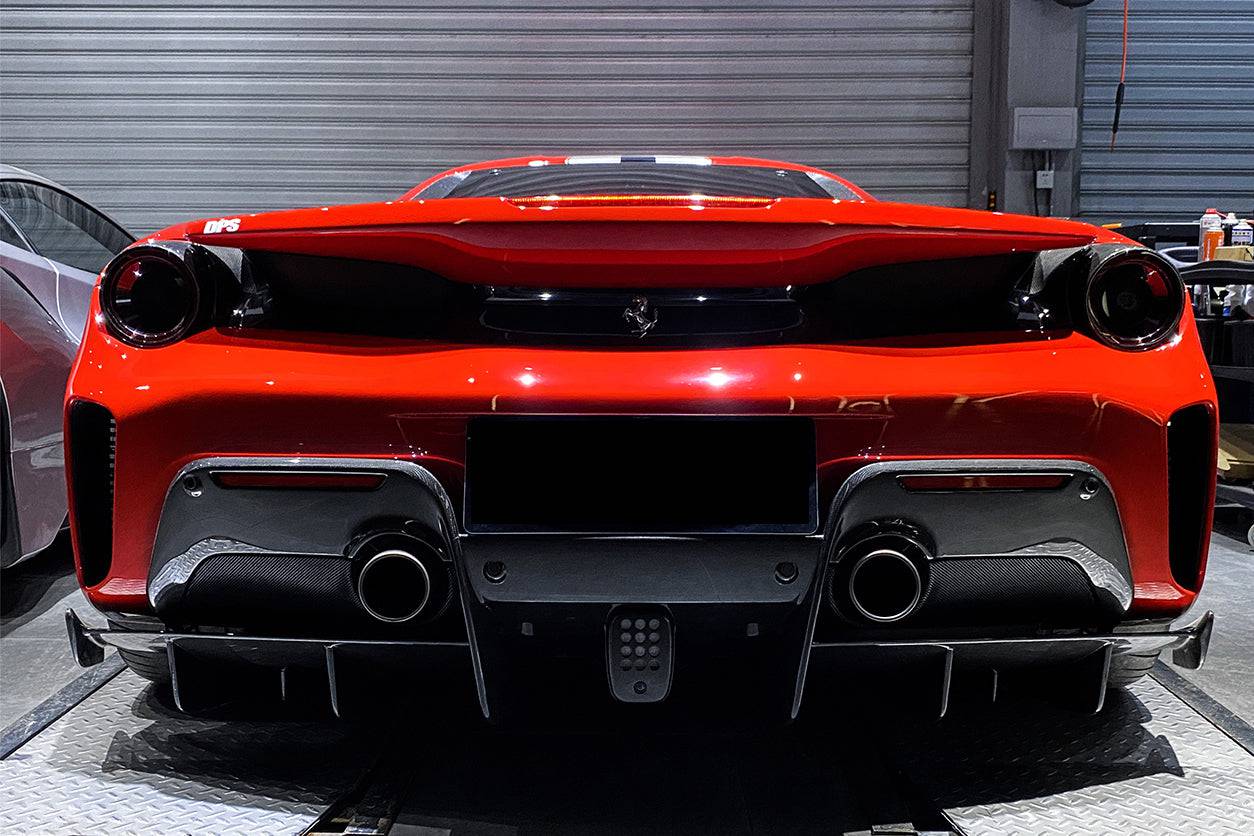 Carbonado 2018-2020 Ferrari 488 Pista OEM Style Part Carbon Fiber Rear Bumper
