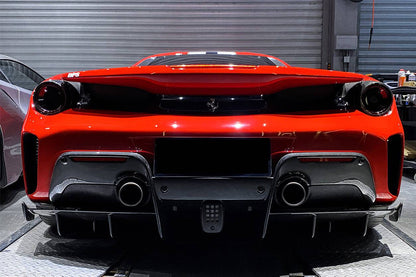 Carbonado 2018-2020 Ferrari 488 Pista OEM Style Part Carbon Fiber Rear Bumper