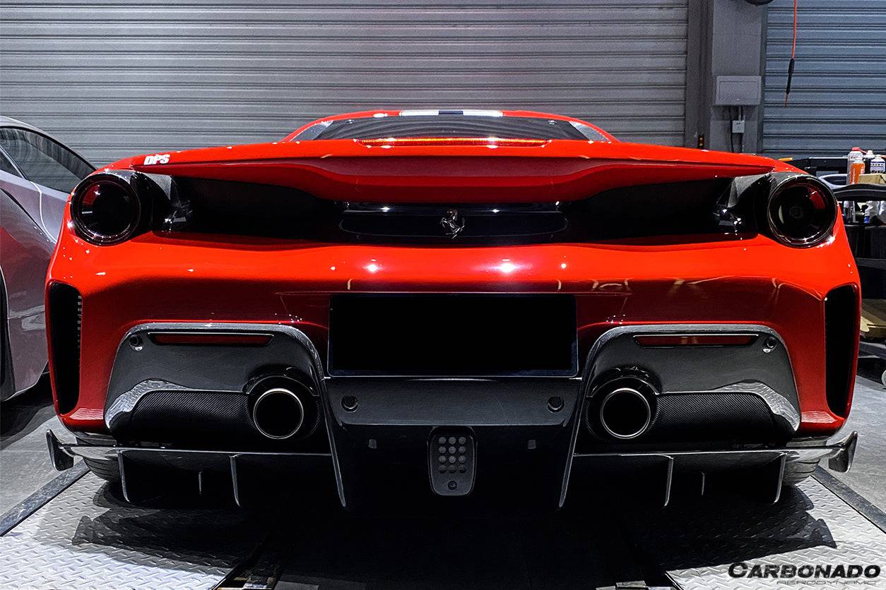 Carbonado 2018-2020 Ferrari 488 Pista OEM Style Part Carbon Fiber Rear Bumper