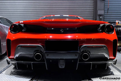 Carbonado 2018-2020 Ferrari 488 Pista OEM Style Part Carbon Fiber Rear Bumper