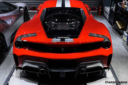 Carbonado 2018-2020 Ferrari 488 Pista OEM Style Part Carbon Fiber Rear Bumper