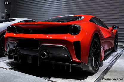 Carbonado 2018-2020 Ferrari 488 Pista OEM Style Part Carbon Fiber Rear Bumper