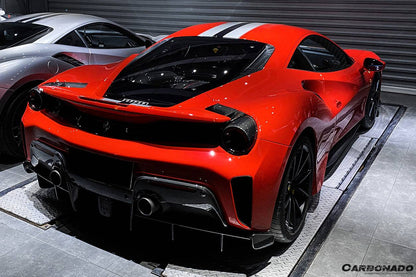 Carbonado 2018-2020 Ferrari 488 Pista OEM Style Part Carbon Fiber Rear Bumper