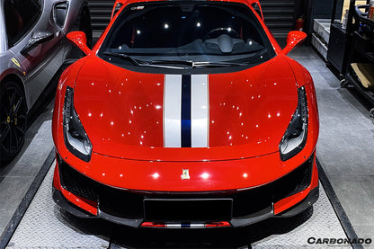 Parachoques delantero de fibra de carbono para Ferrari 488 Pista Carbonado 2018-2020, pieza estilo OEM