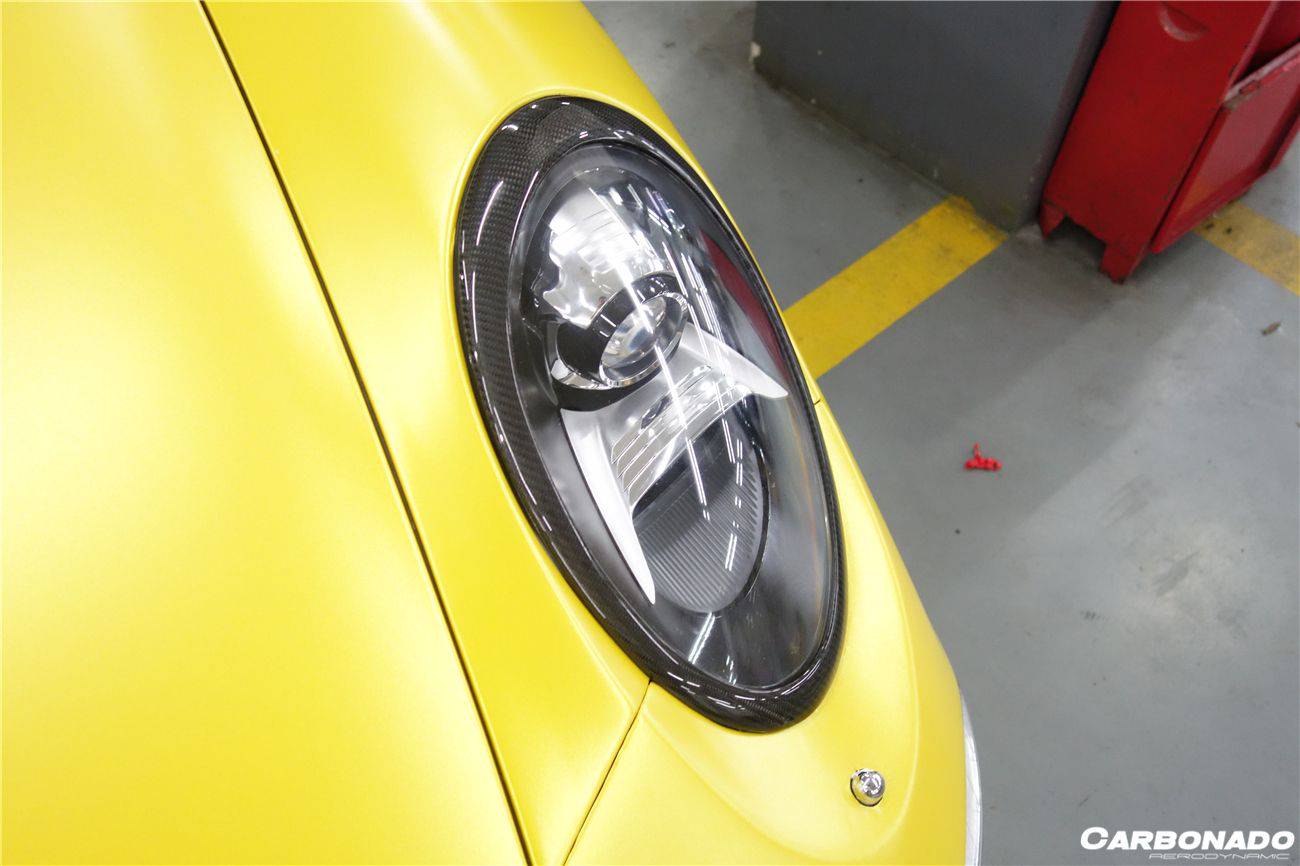 Carbonado 2012-2019 Porsche Carrera Targa 991 Ceja de fibra de carbono