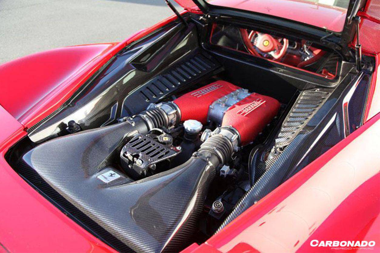 Carbonado 2010-2015 Ferrari 458 Coupe Spider OE Style DRY Carbon Fiber Airbox