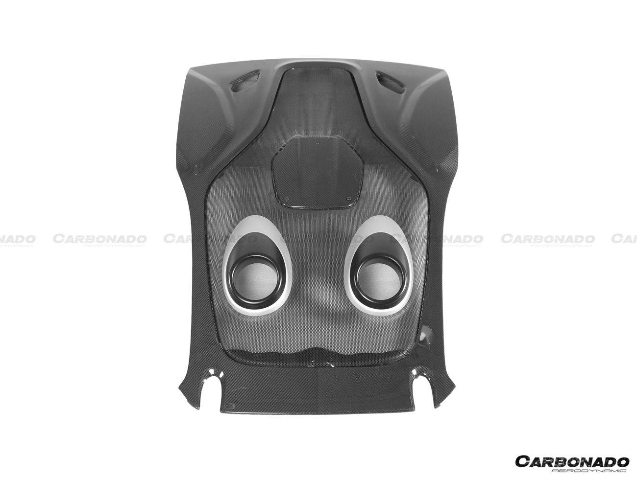 Parachoques trasero de fibra de carbono estilo 600LT para McLaren 540C, 570S y 570GT Carbonado 2015-2020 con difusor, alerón de maletero, motor, maletero y escape.